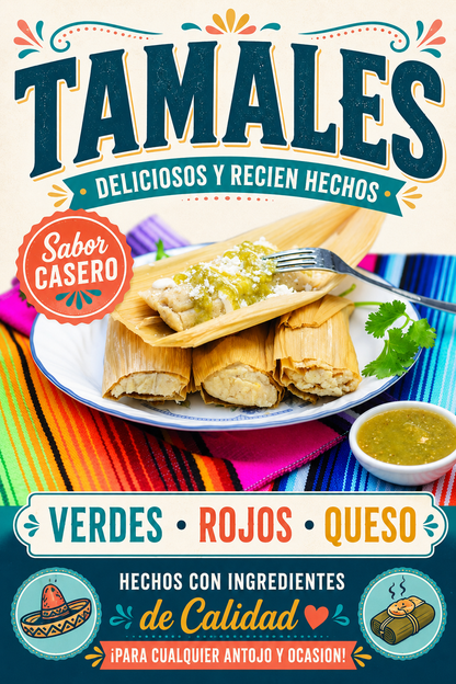 Poster/Decal Tamales 24" x 36"