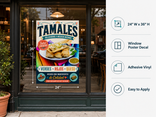 Poster/Decal Tamales 24" x 36"