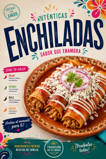Poster/Decal Enchiladas 24" x 36"