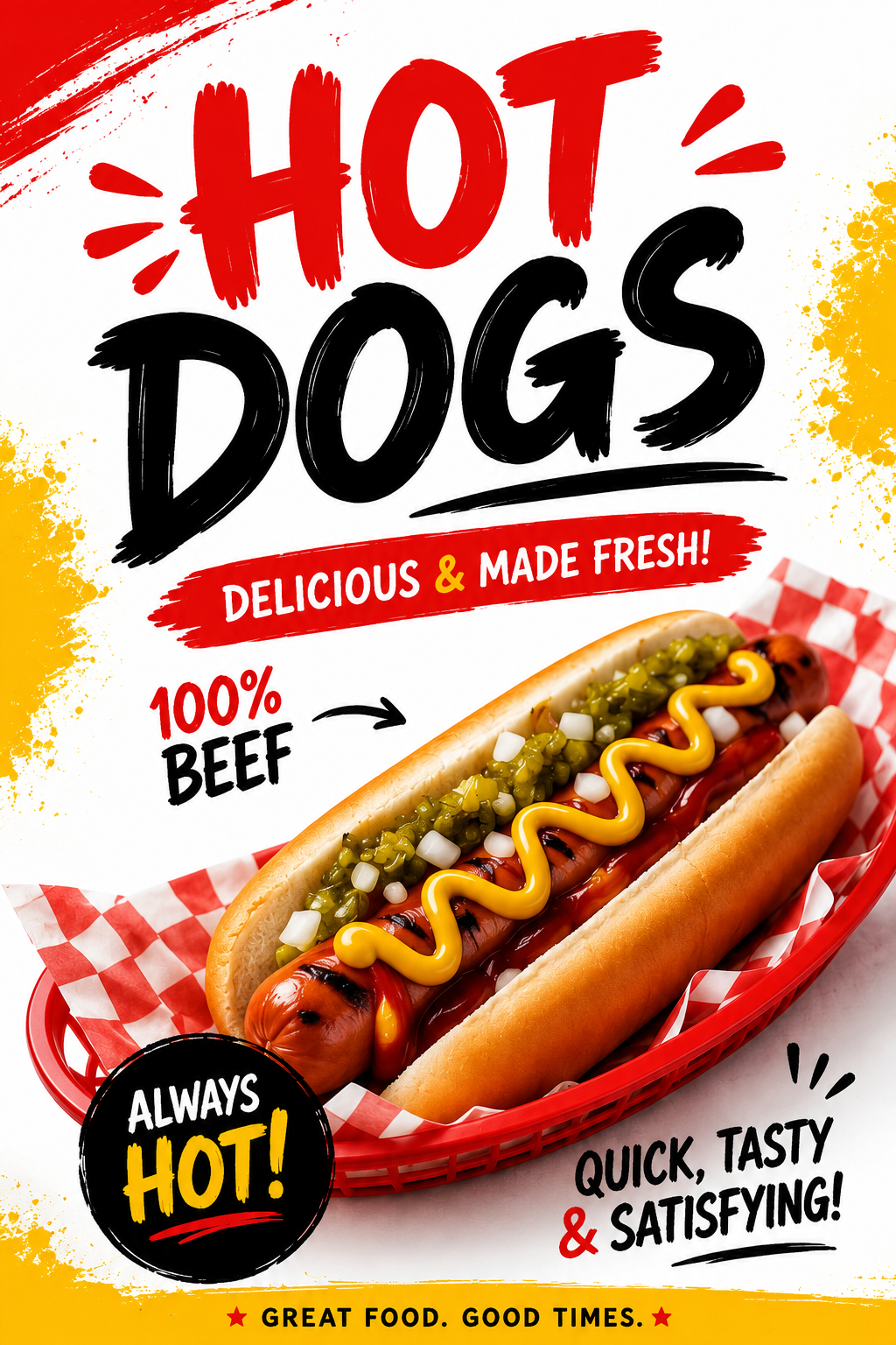 Poster/Decal Hot Dogs 24" x 36"