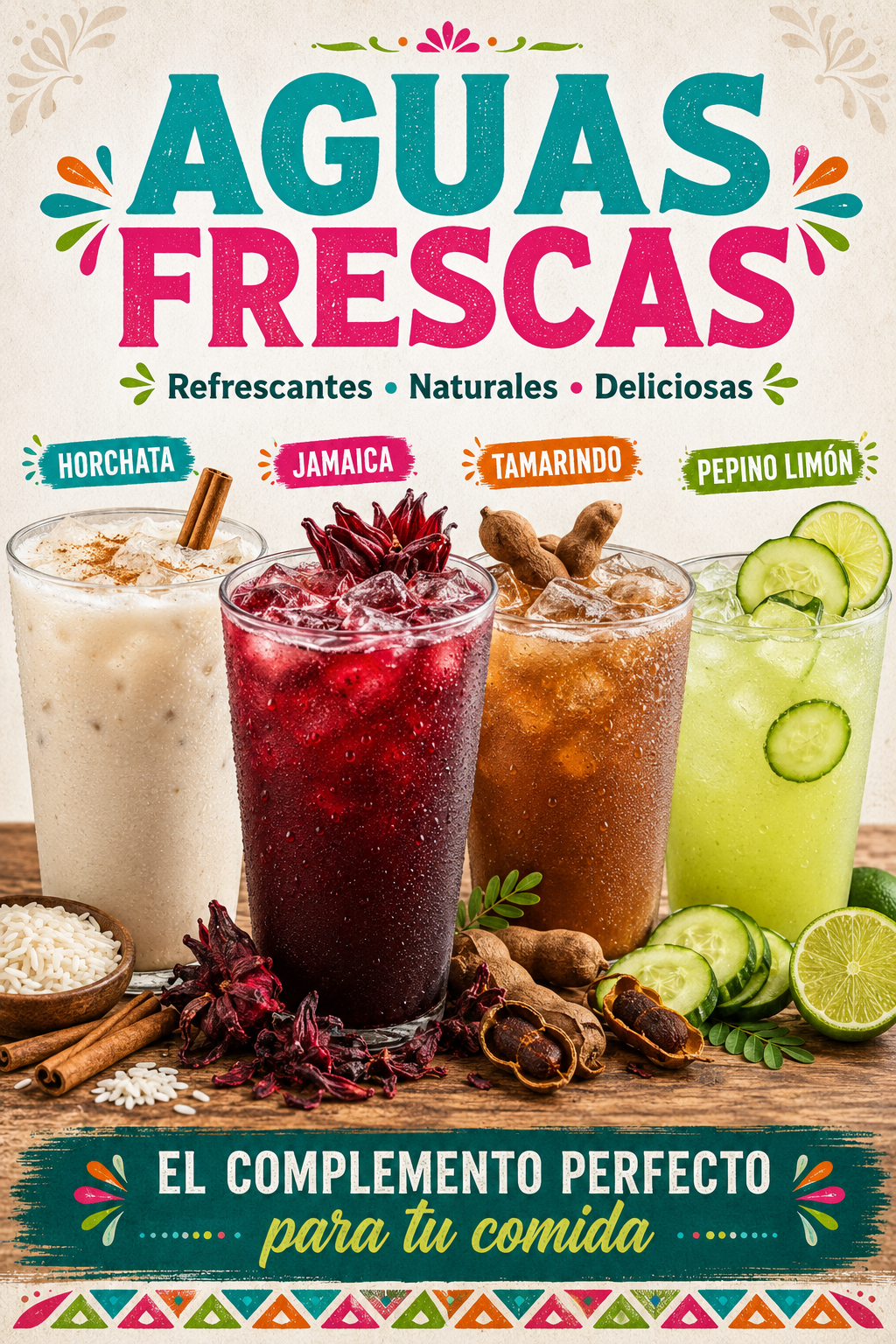 Poster/Decal Aguas Frescas 24" x 36"
