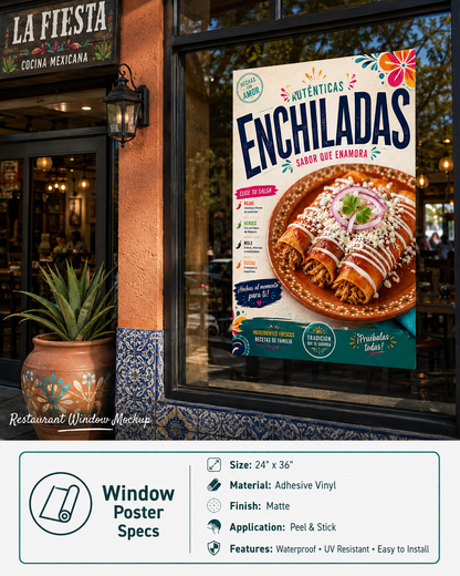 Poster/Decal Enchiladas 24" x 36"