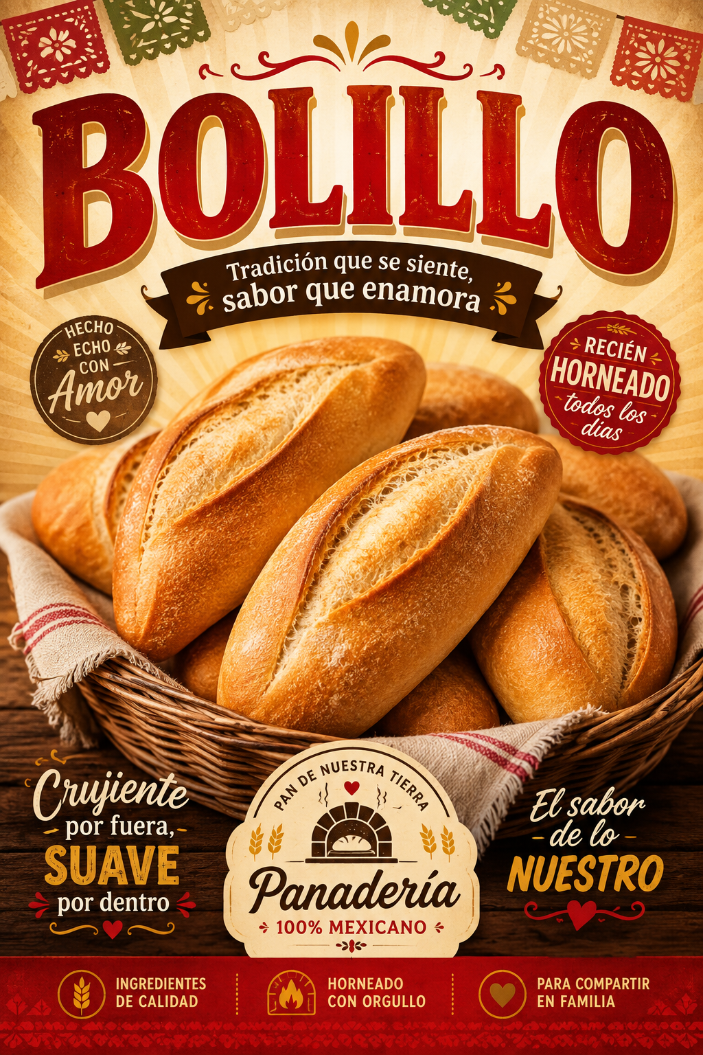 Poster/Decal Bolillo 24" x 36"