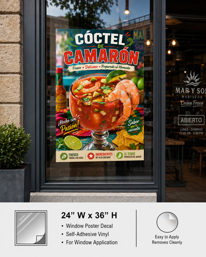 Poster/Decal Coctel De Camarón 24" x 36"